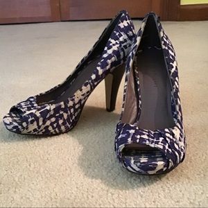 Madden Girl blue white and grey specked heels